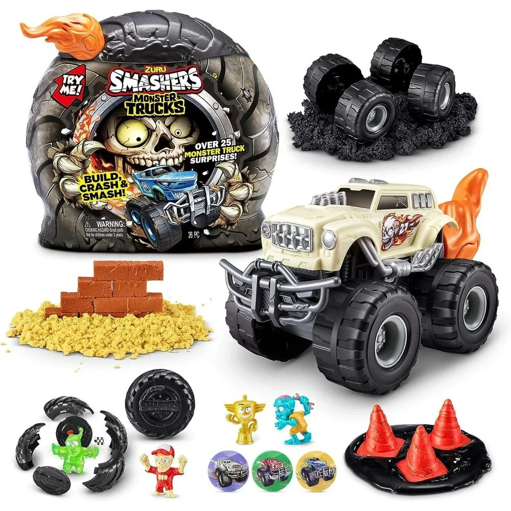 Zuru Smashers Monster Trucks Monster Wheels Surprise Smash & Build Kit 26 Pieces